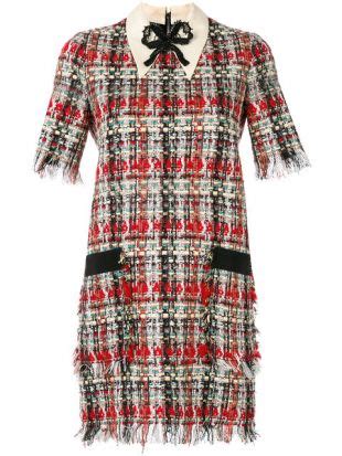 gucci embroidered tweed dress|net a porter gucci dresses.